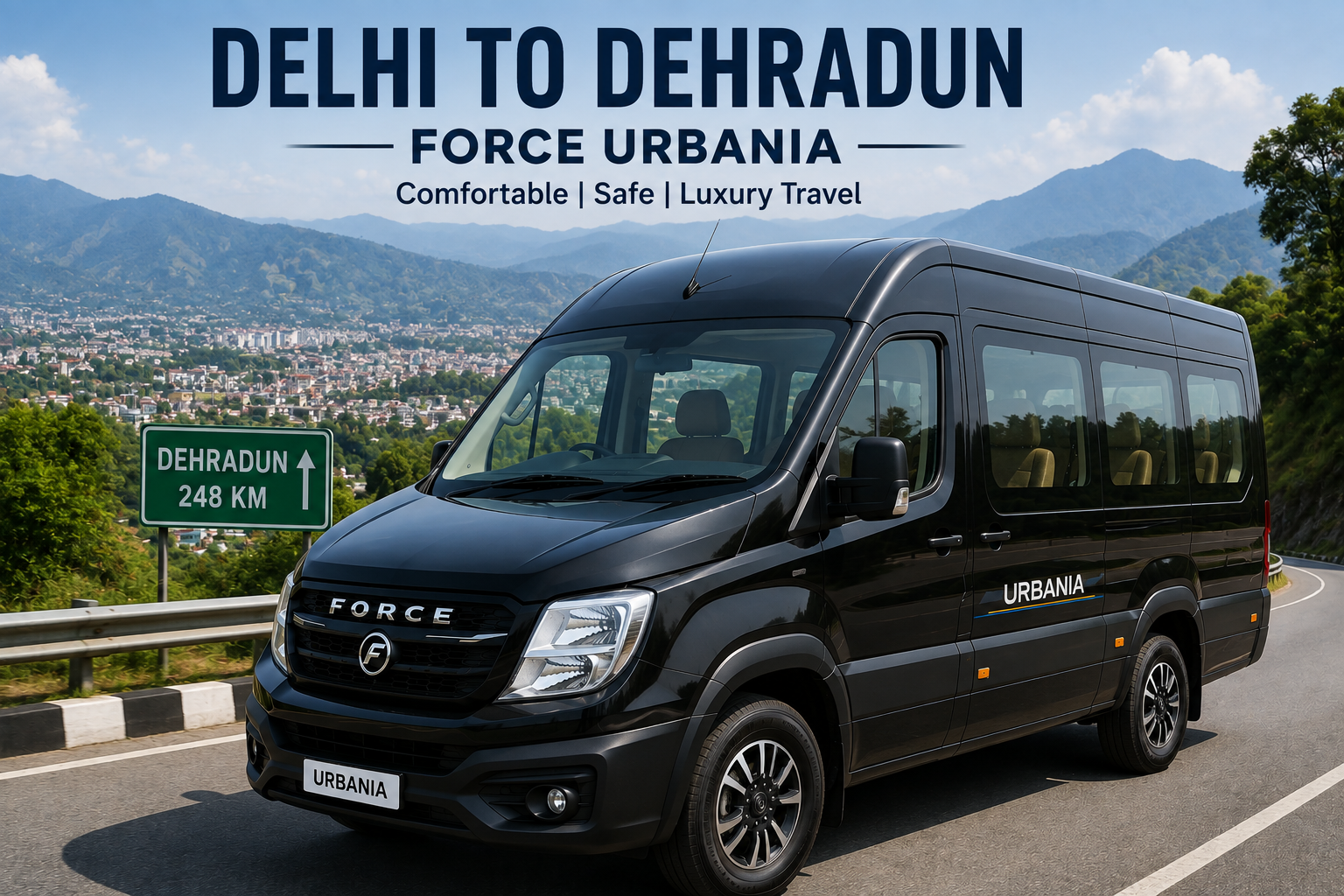 Delhi to Dehradun Force Urbania Rental