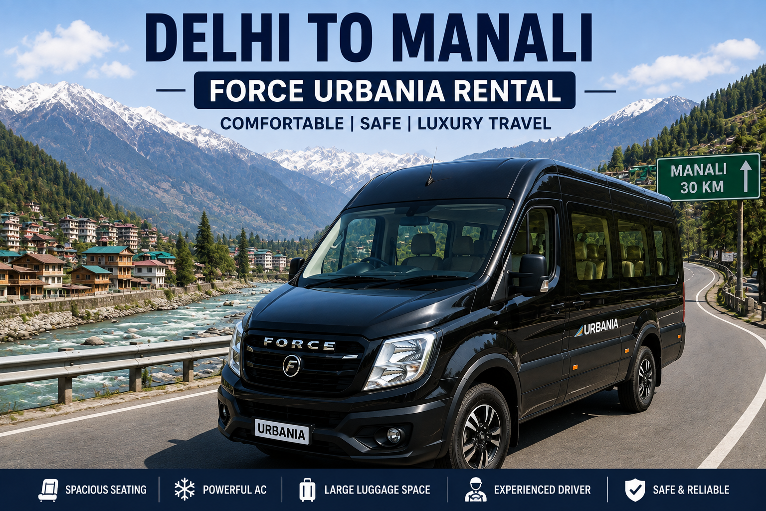 Delhi to Manali Force Urbania Rental