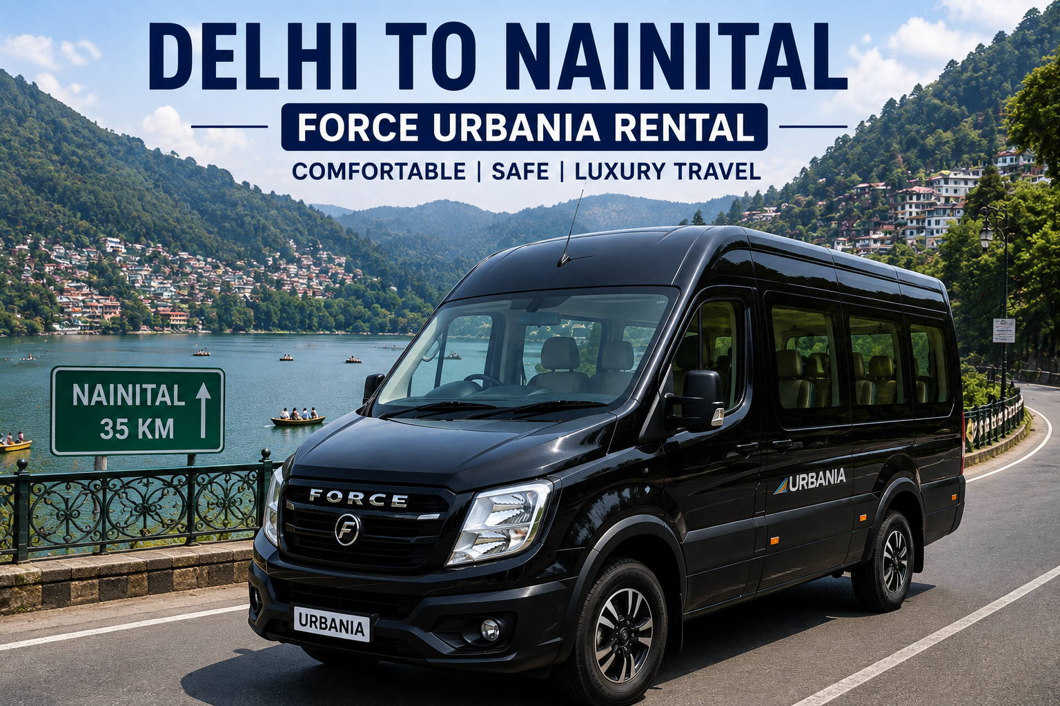 Delhi to Nainital Force Urbania Rental