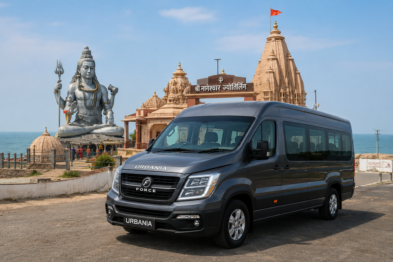 Delhi to Nageshwar Jyotirlinga Force Urbania Rental